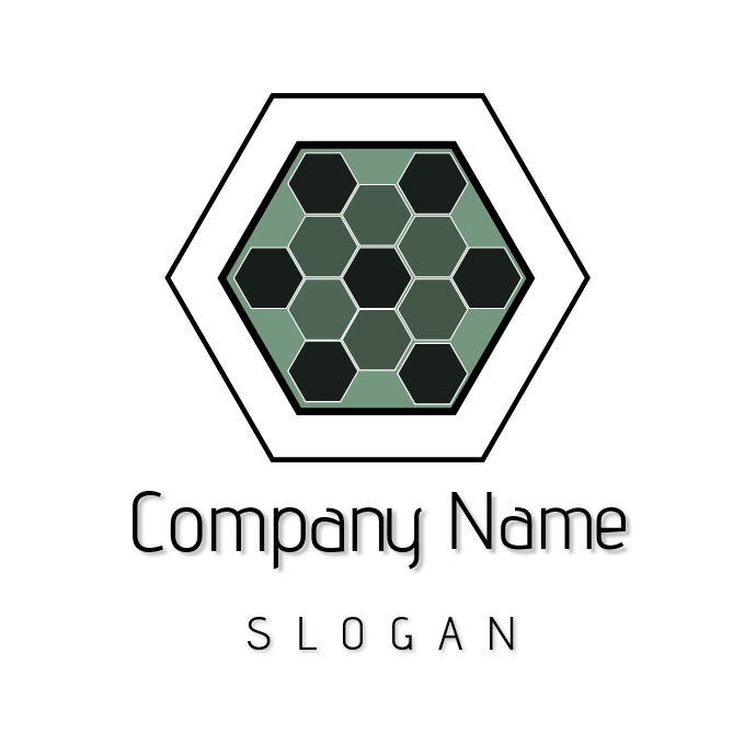 Hexagonal Pattern Logo Hexagonal logo Template | PosterMyWall