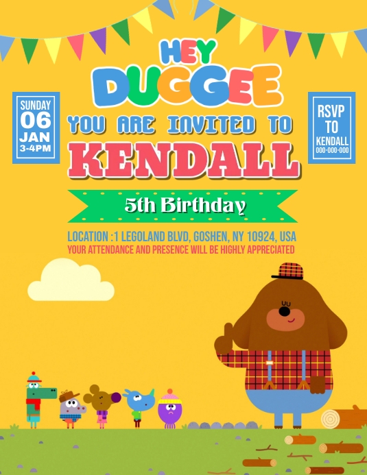 Hey Duggee Template PosterMyWall