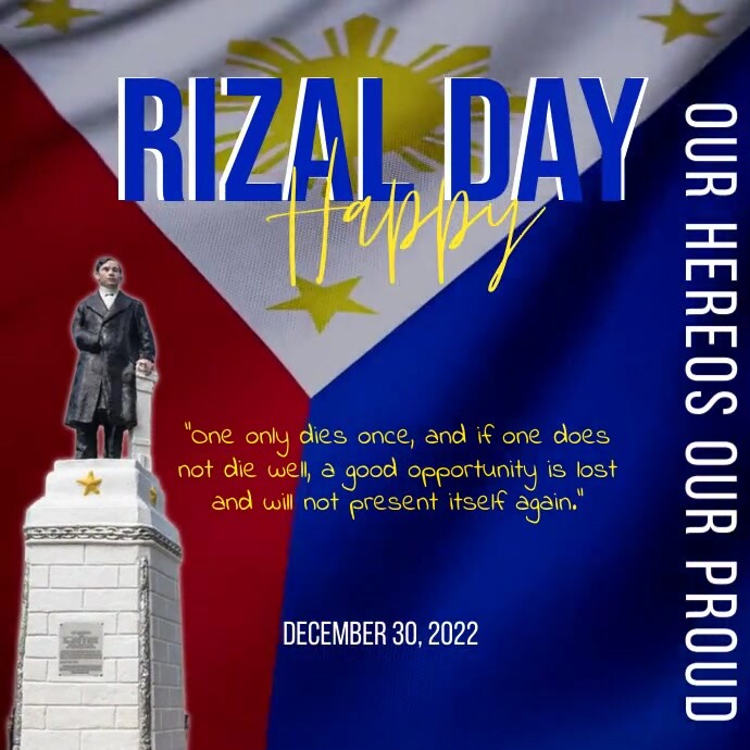 Happy Rizal day Template | PosterMyWall