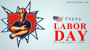 Türkis Labor Day Celebration Digital Display Template