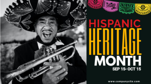 Negro Hispanic Heritage Month Digitalt display Template