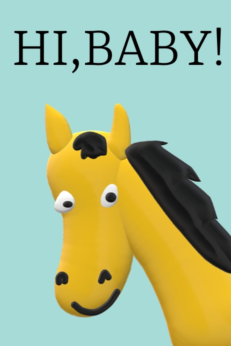 Hi Baby Poster template
