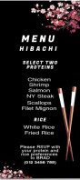 Hibachi Menu Template - Customize Event template Rack Card