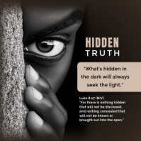 Hidden truth Instagram Post template