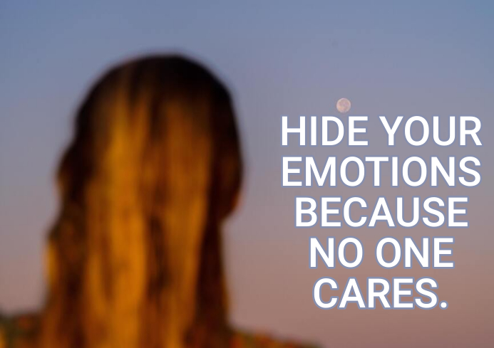 HIDE YOUR EMOTIONS QUOTE TEMPLATE A4