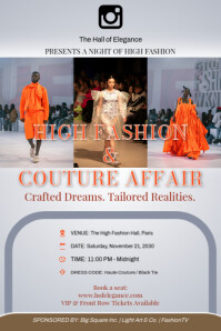 High Fashion & Couture Poster template