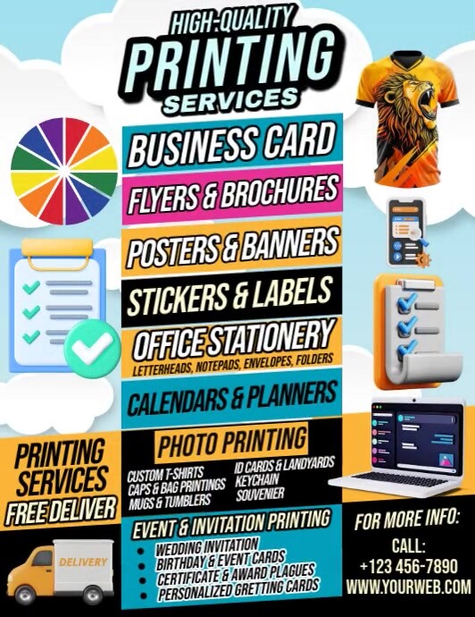High Printing Servies Flyer (US Letter) template