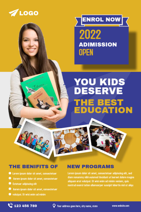 High School Admission Flyer Template Postermywall Flyers Design 2022