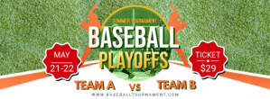 High School Baseball Banner Template Facebook Cover Photo