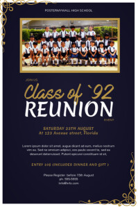1 730 High School Reunion Flyer Customizable Design