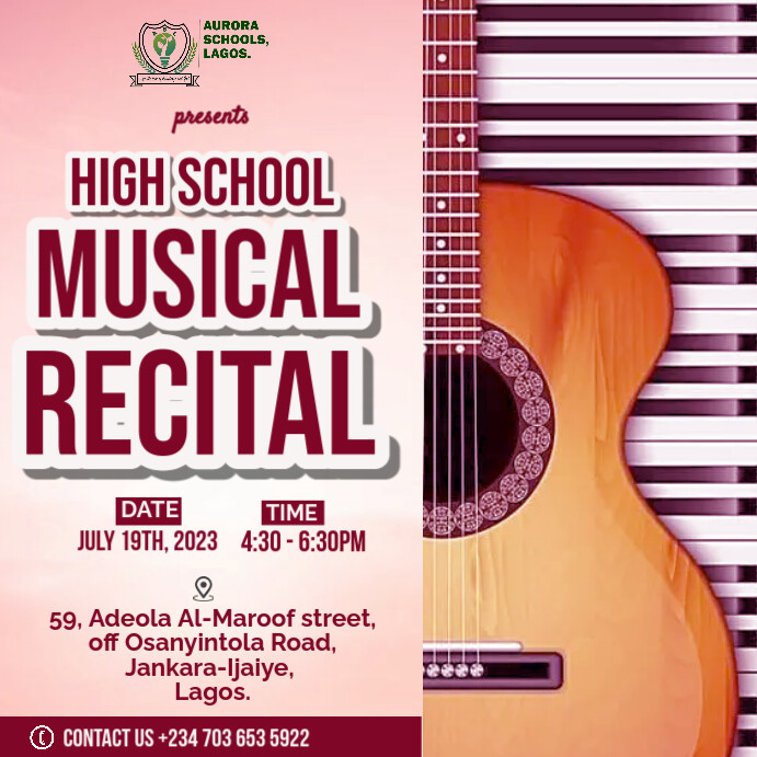Plantilla de high school musical recital | PosterMyWall
