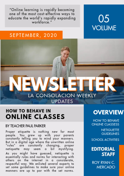 High School Newsletter Custom Template Postermywall High School Newsletter Custom Template Postermywall