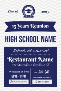 High school Reunion Poster Template