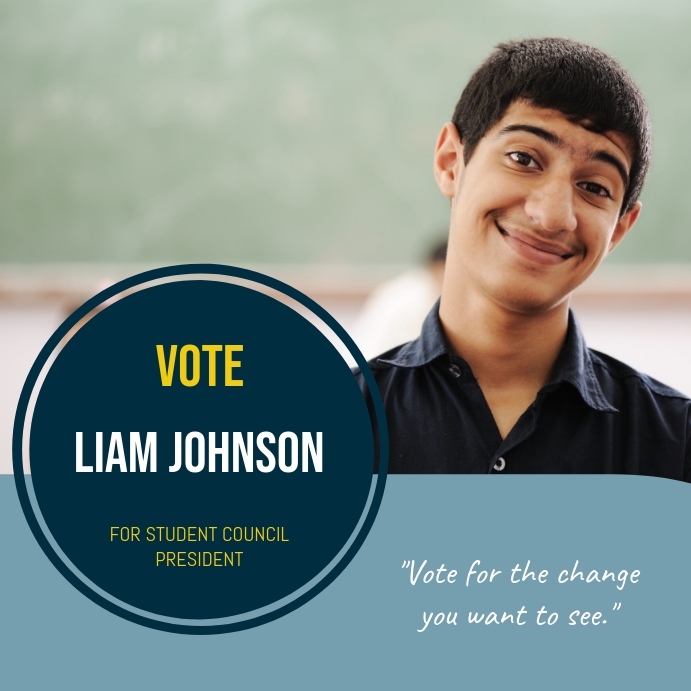 HIGH SCHOOL STUDENT COUNCIL ELECTION POSTER Template | PosterMyWall