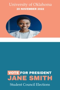 High School Student Council Election Poster Template