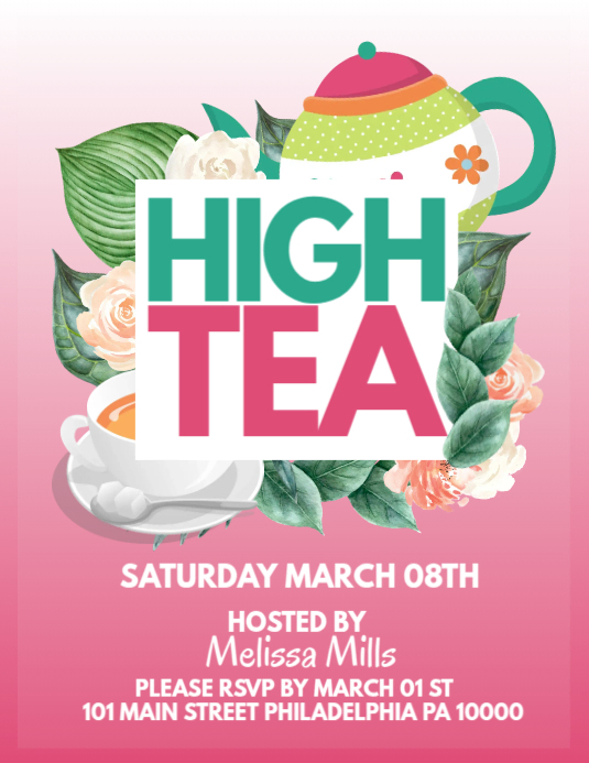 High Tea Template | PosterMyWall