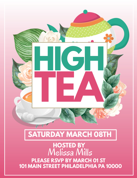 High Tea Template PosterMyWall