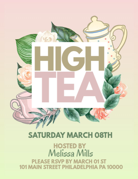 High tea Template PosterMyWall