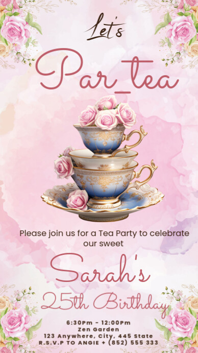 High Tea Party Instagram Story template