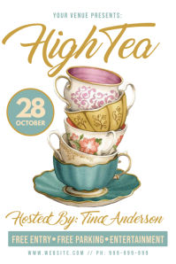 750+ high tea Customizable Design Templates | PosterMyWall