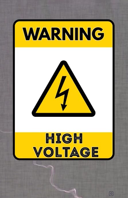 High Voltage Warning Tabloid 小报 template
