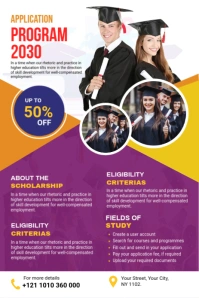 Higher Education Ad Template Grafica Pinterest