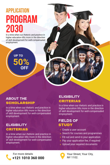 Higher Education Ad Template | PosterMyWall