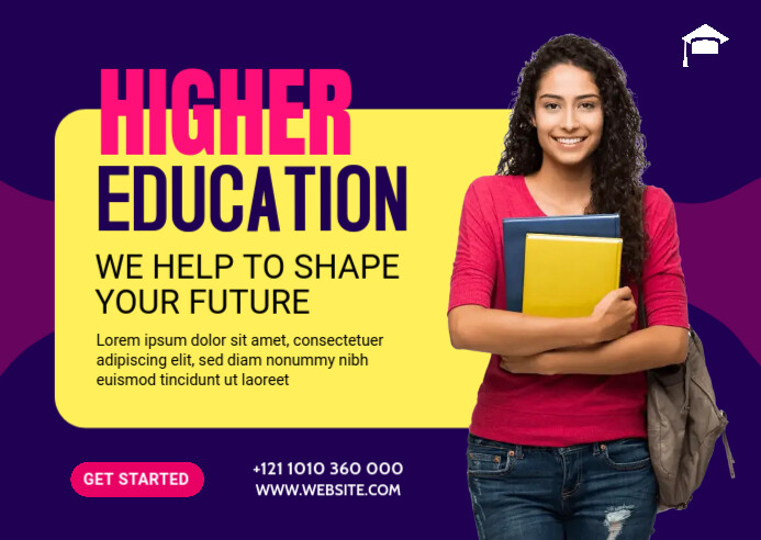 Higher Education Banner Ad Postal template