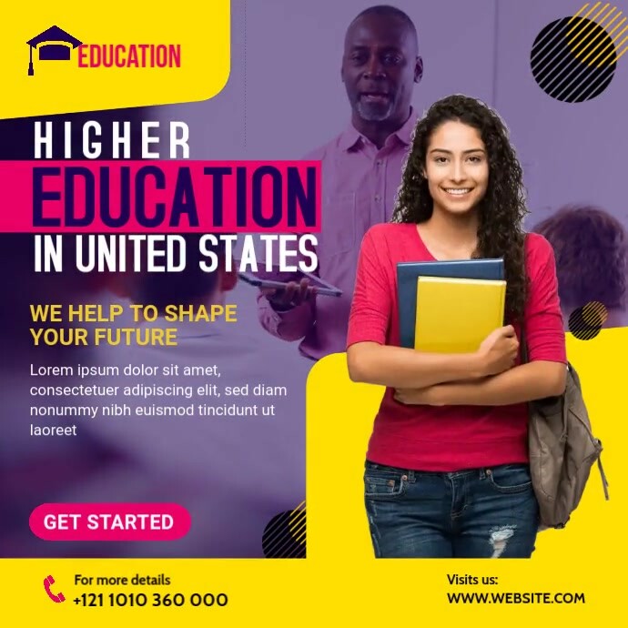 Ed Advertisements Higher Education Banner Ad Template | PosterMyWall