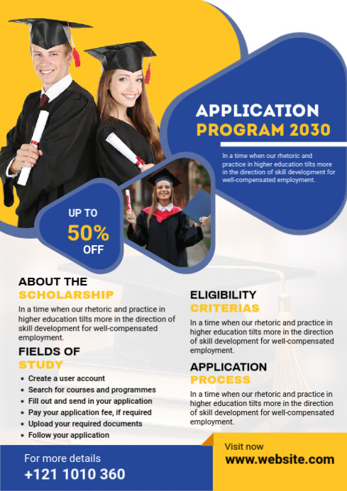 Higher education flyer template, | PosterMyWall