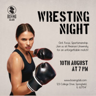 Highschool Wrestling Night Poster Publicação no Instagram template