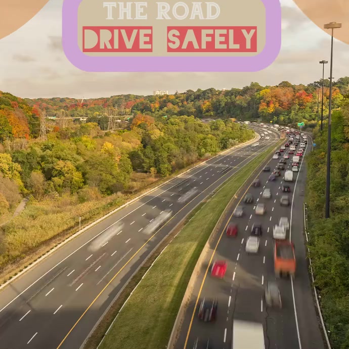 Copy of Highway road and traffic | PosterMyWall