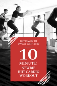 HIIT CARDIO Pinterest Graphic template