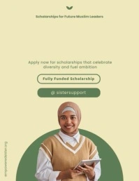 Hijabi Girl Scholarship Education Flyer Video template
