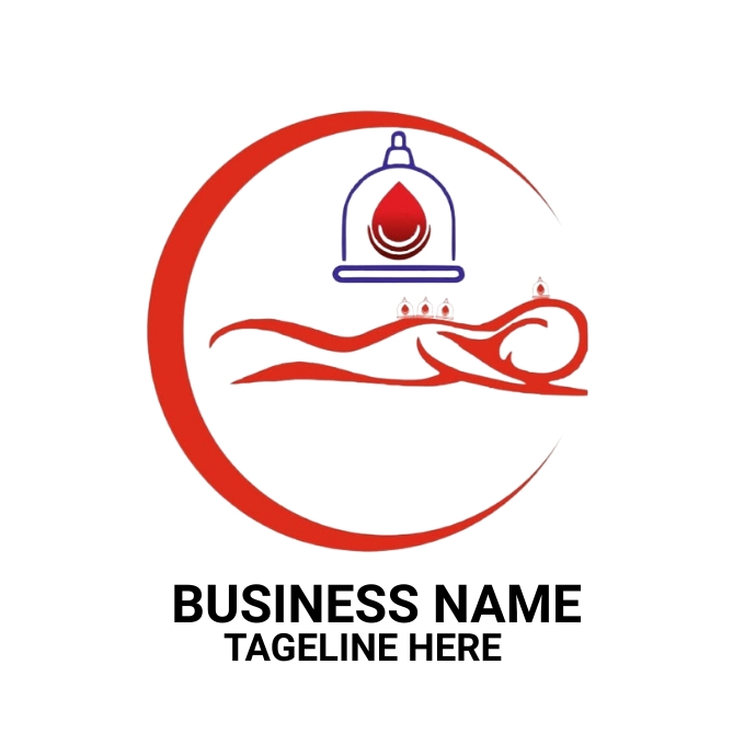 hijama cupping logo,Therapy logo,Wellness log template