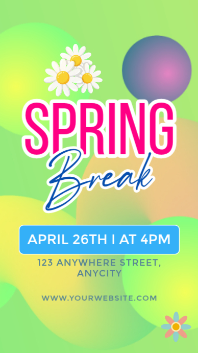 Spring Break Event Graphics Hijau Ceria Spring Break Event Instagram Story Template | PosterMyWall