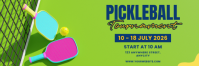 Hijau Modern & Minimal Pickleball Tournament Tajuk Twitter Twitter-header template