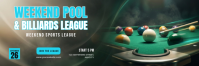 Grøn Pool and Billiards League Заголовок Twitter Template