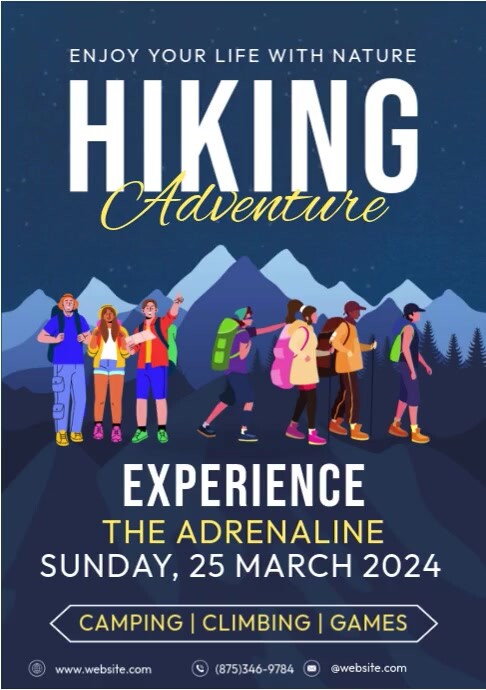 Adventure Advertising Examples Hiking Adventure Ads Template | PosterMyWall