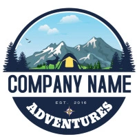 Hiking Camp Logo design template