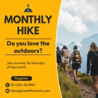 hiking event Publicación de Instagram template