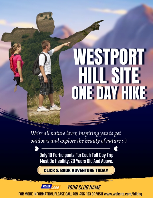 Hiking Event Invitation Example Plantilla de Hiking Event Flyer Design | PosterMyWall