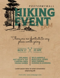 Hiking Event Flyer Template ใบปลิว (US Letter)