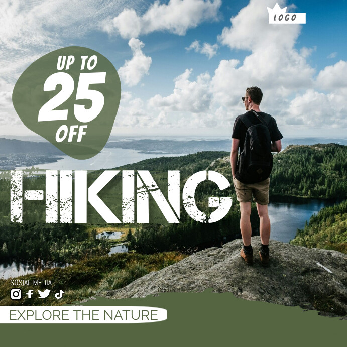 Hiking Event Instagram Post template