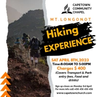 hiking experience flyer template Instagram Post