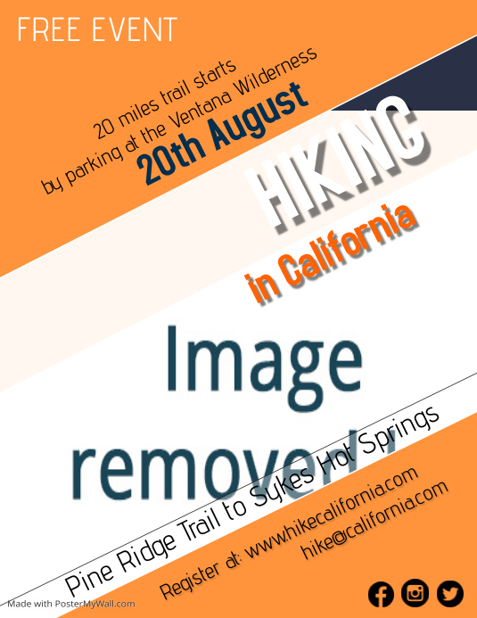 Hiking flyer Template PosterMyWall