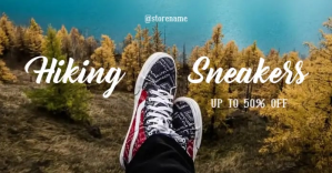 Hiking Sneakers Facebook Video Ad Facebook-Anzeige template