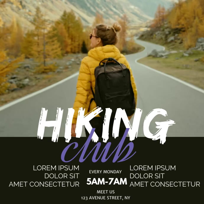 Hiking Video Instagram na Post template