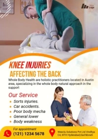 Hip & Knee Pain Relief A4 template