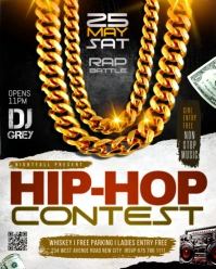 Hip hop contest hiphop battle rap music dj concert festival club party event poster flyer template Instagram Portrait